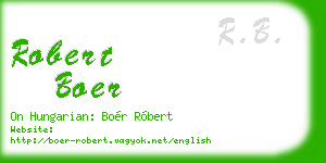 robert boer business card